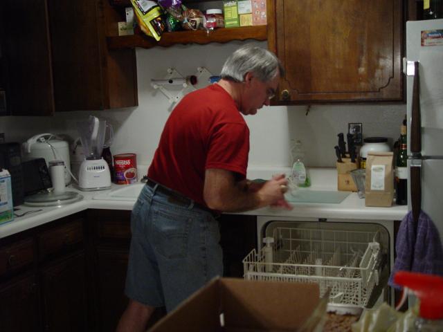 Classic - My Dad doing my dishes.